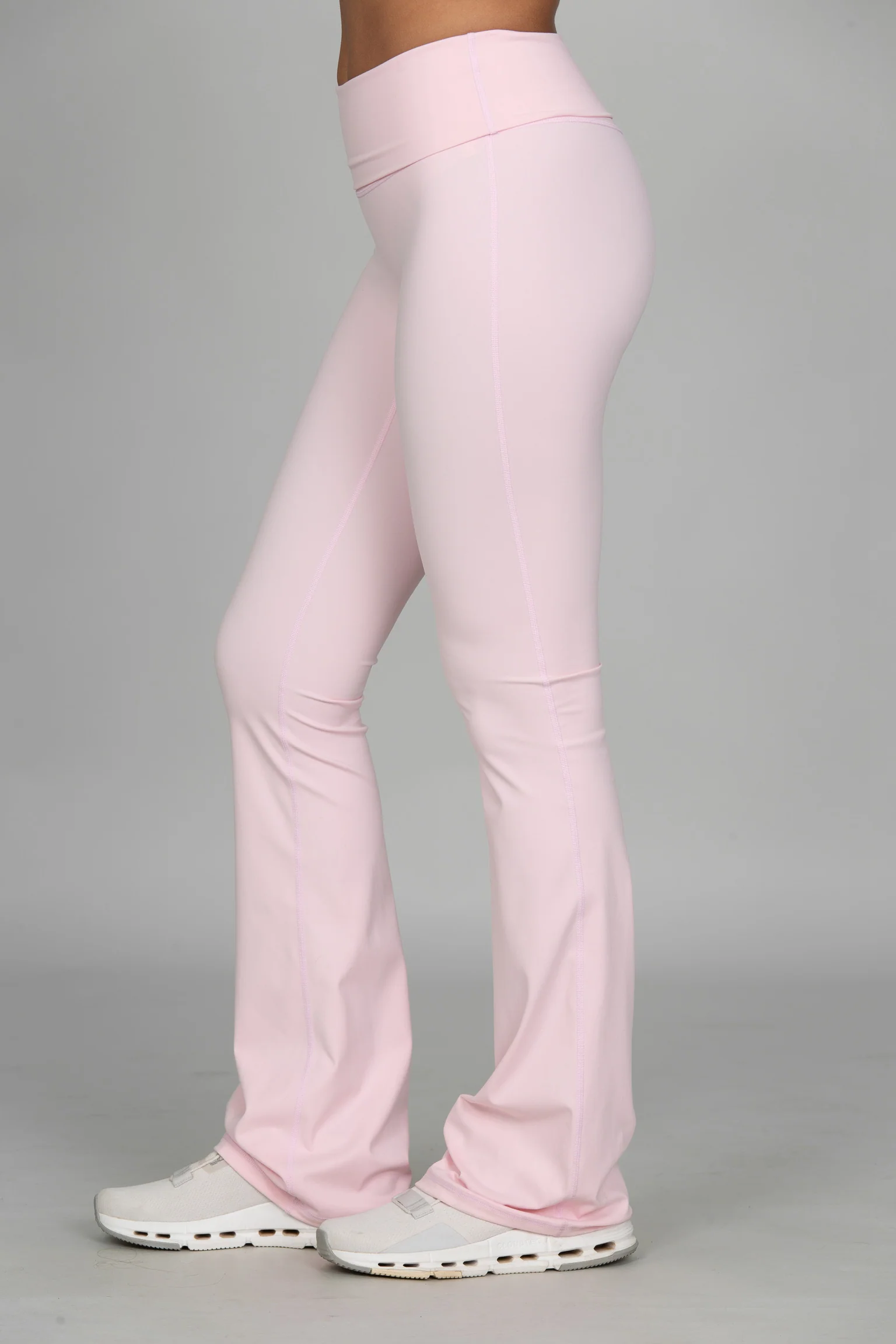 Ballet Pink Essential Foldover Flare Pant - Image 3