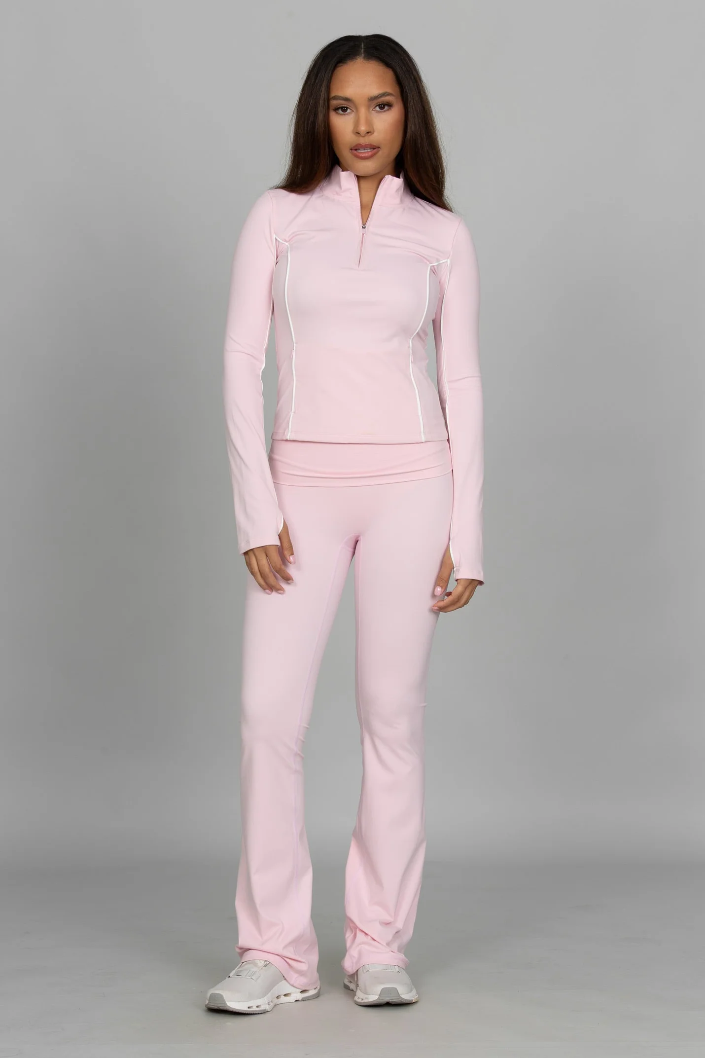 Ballet Pink Essential Foldover Flare Pant - Image 5