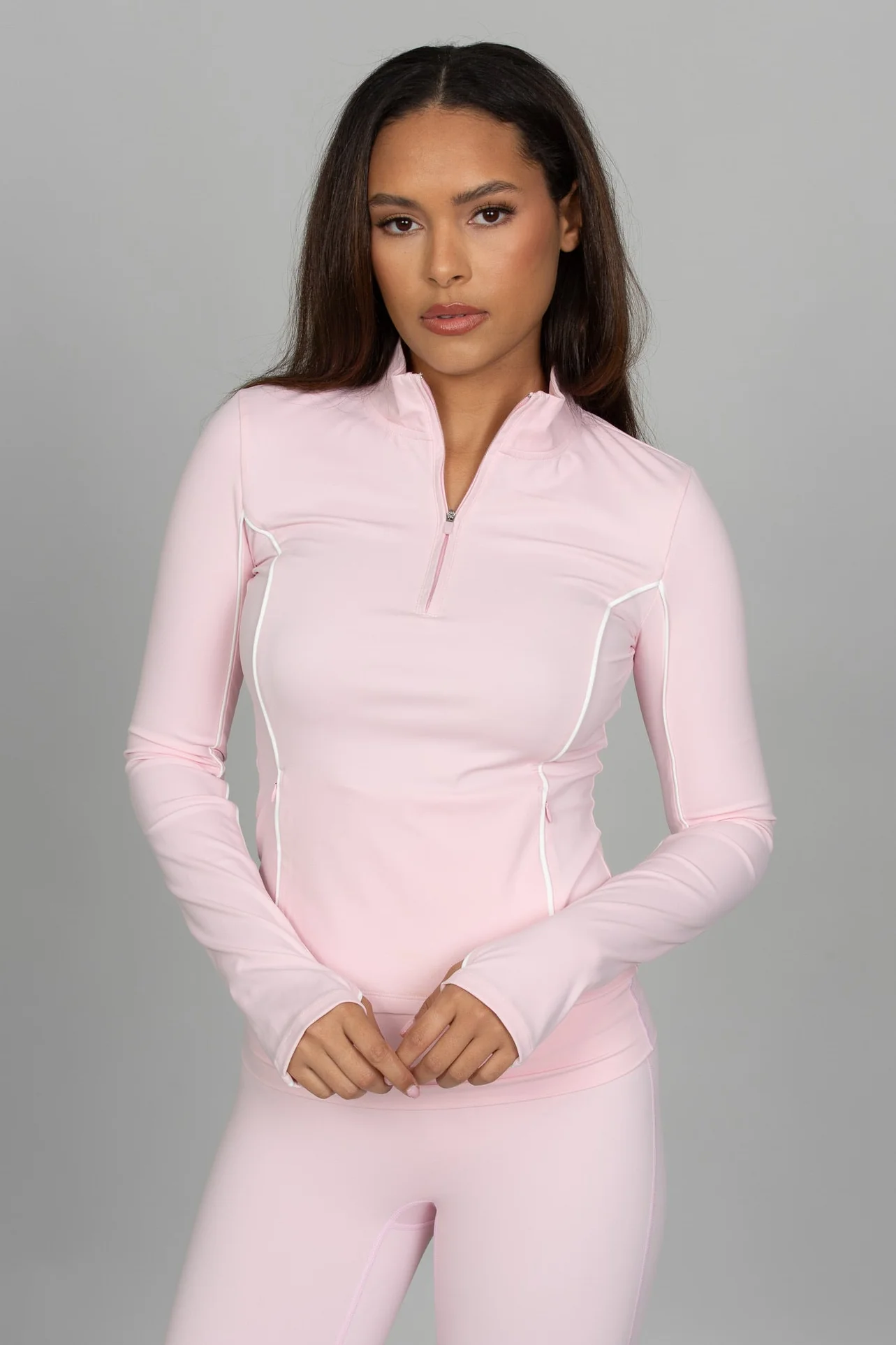 Ballet Pink Essential Half-Zip Jacket - Image 5