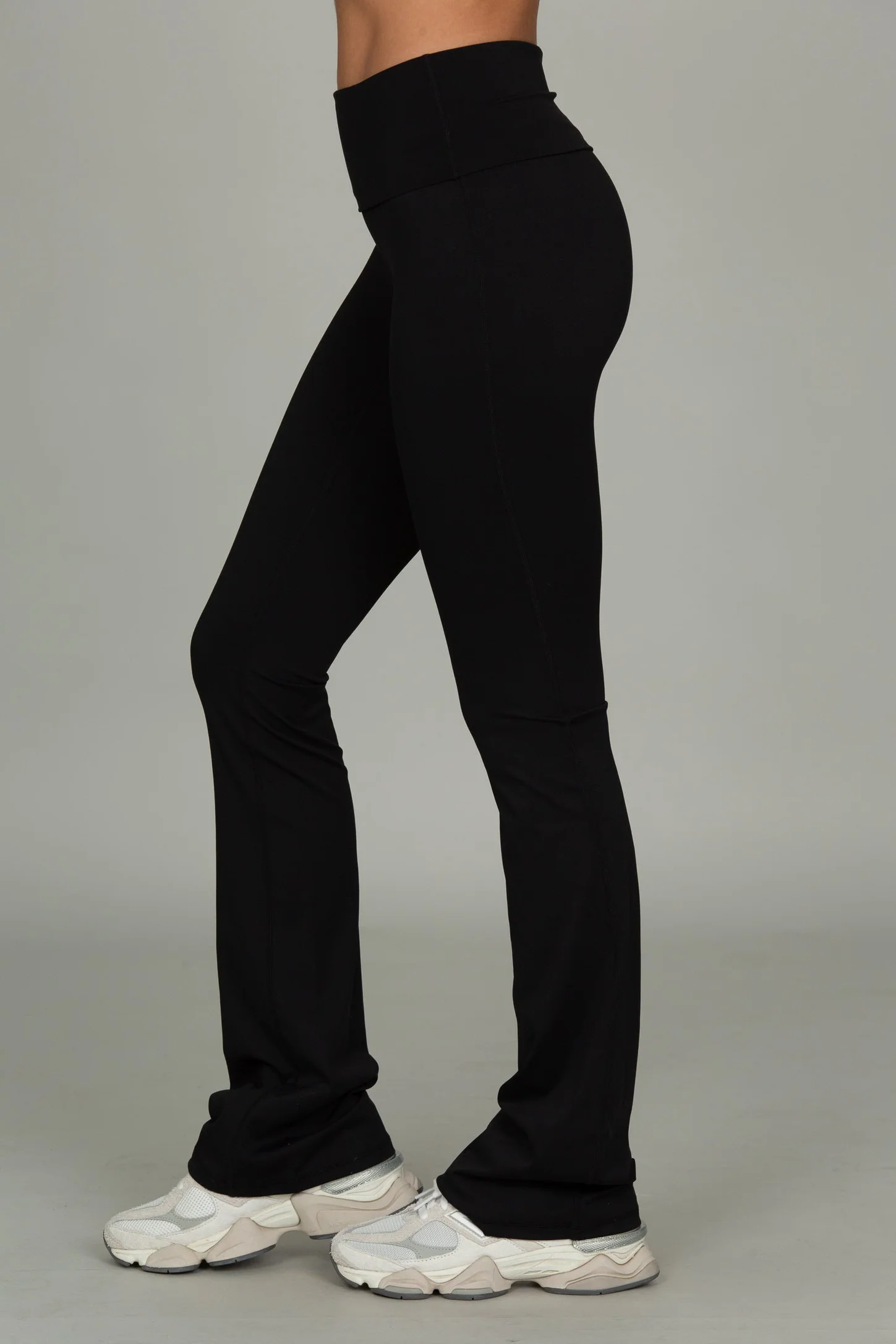 Black Essential Foldover Flare Pant - Image 4