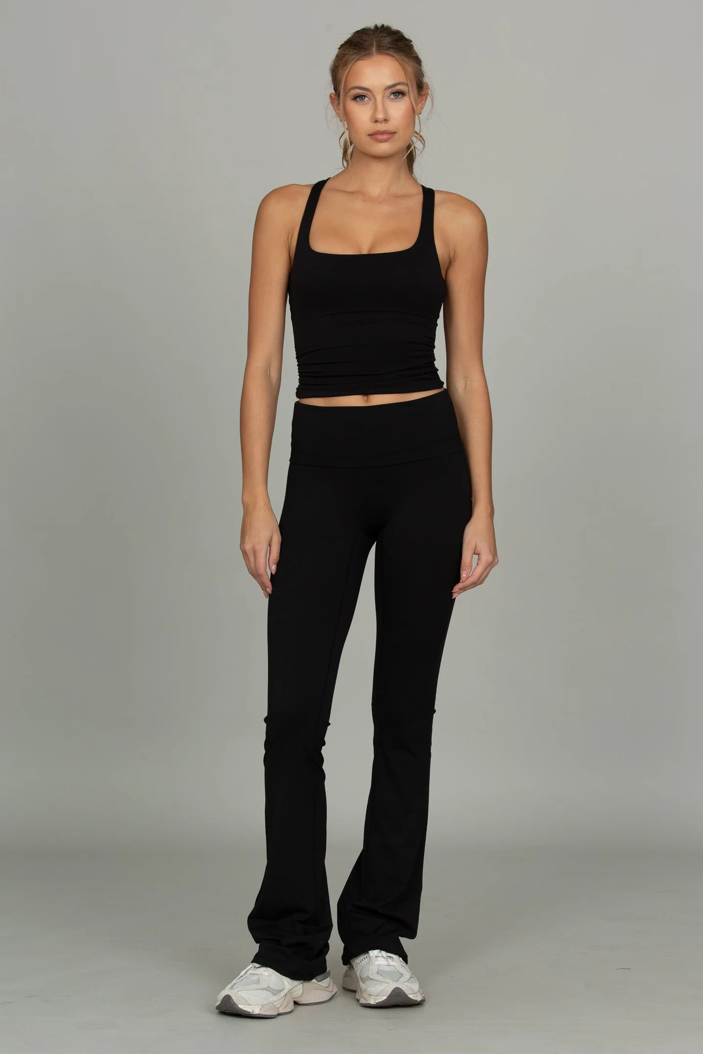 Black Essential Foldover Flare Pant - Image 5