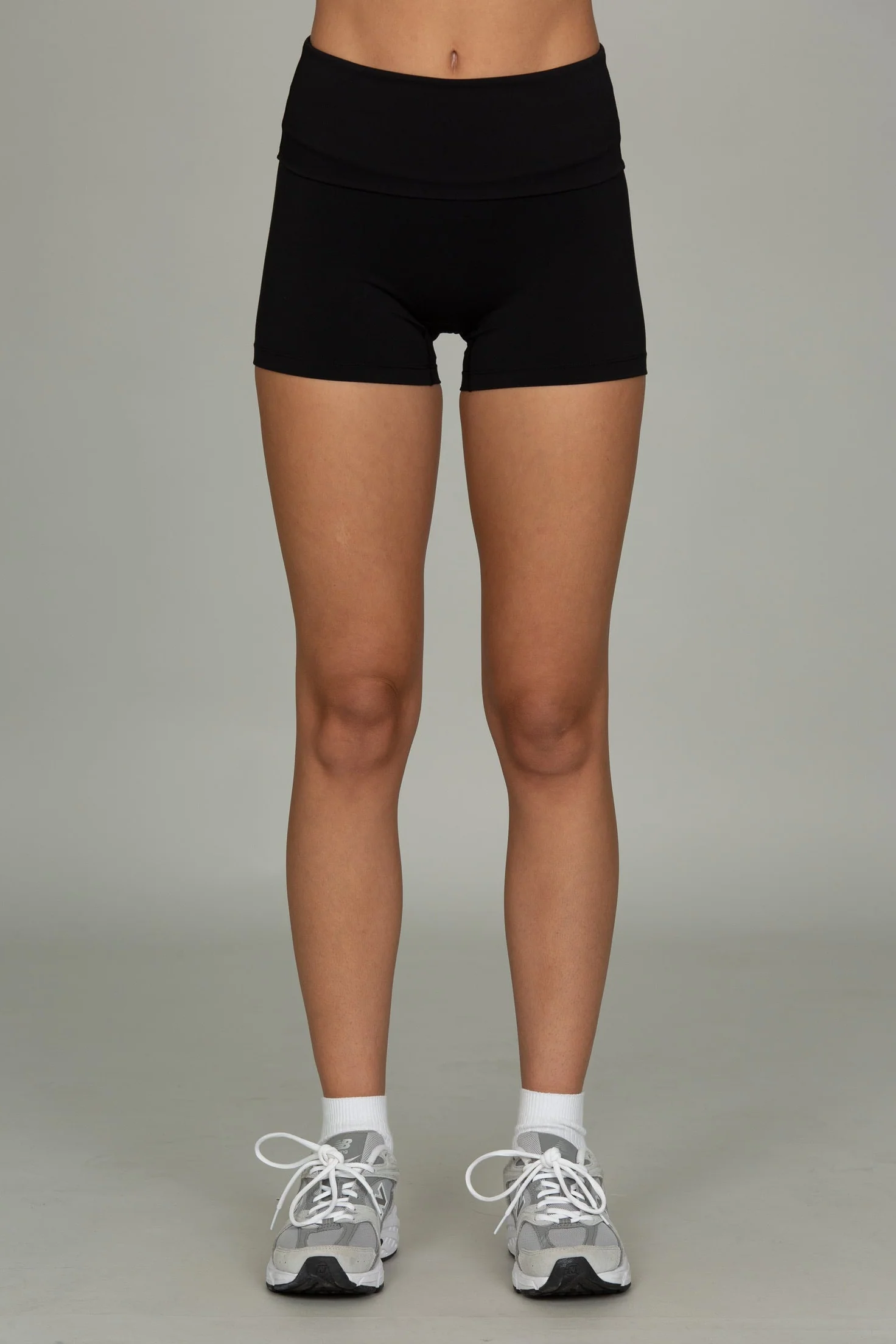 Black Essential Foldover Short