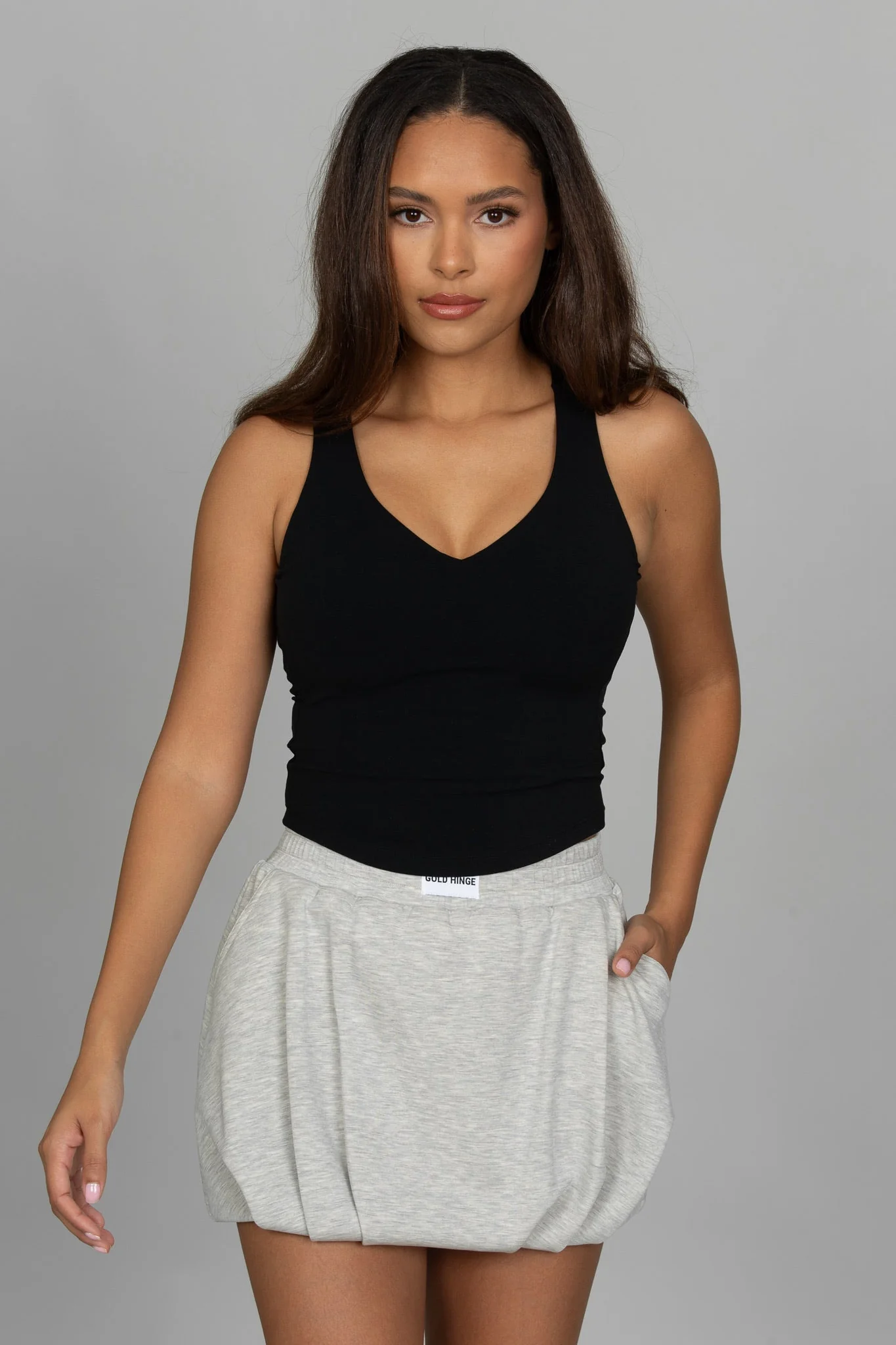 Black Open Back Sweetheart Tank - Image 5