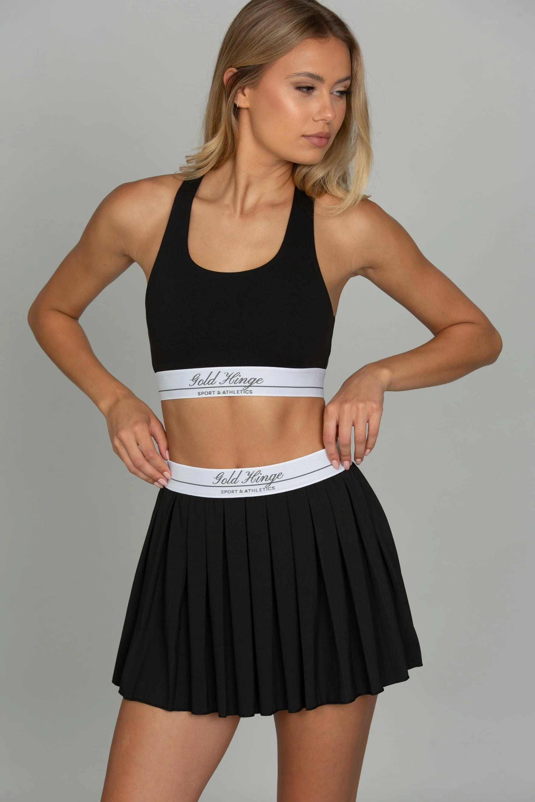 Black Sport Pleated Tennis Skirt - Image 5