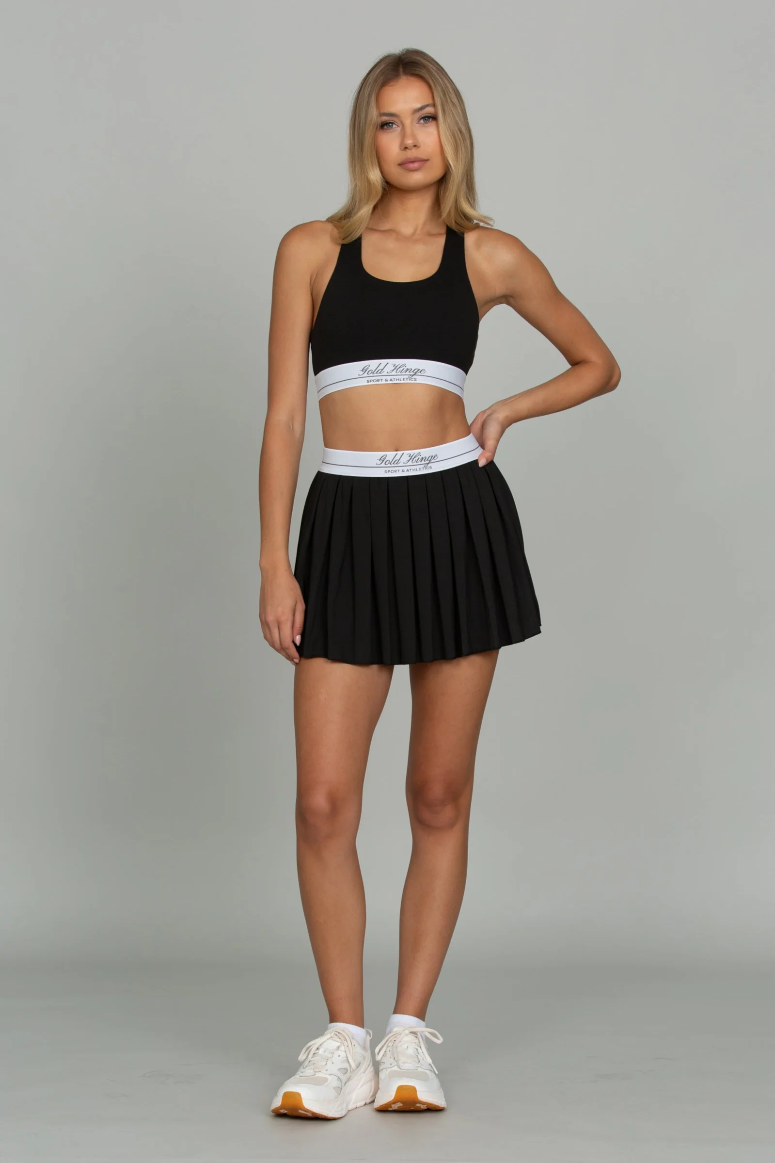 Black Sport Pleated Tennis Skirt - Image 7