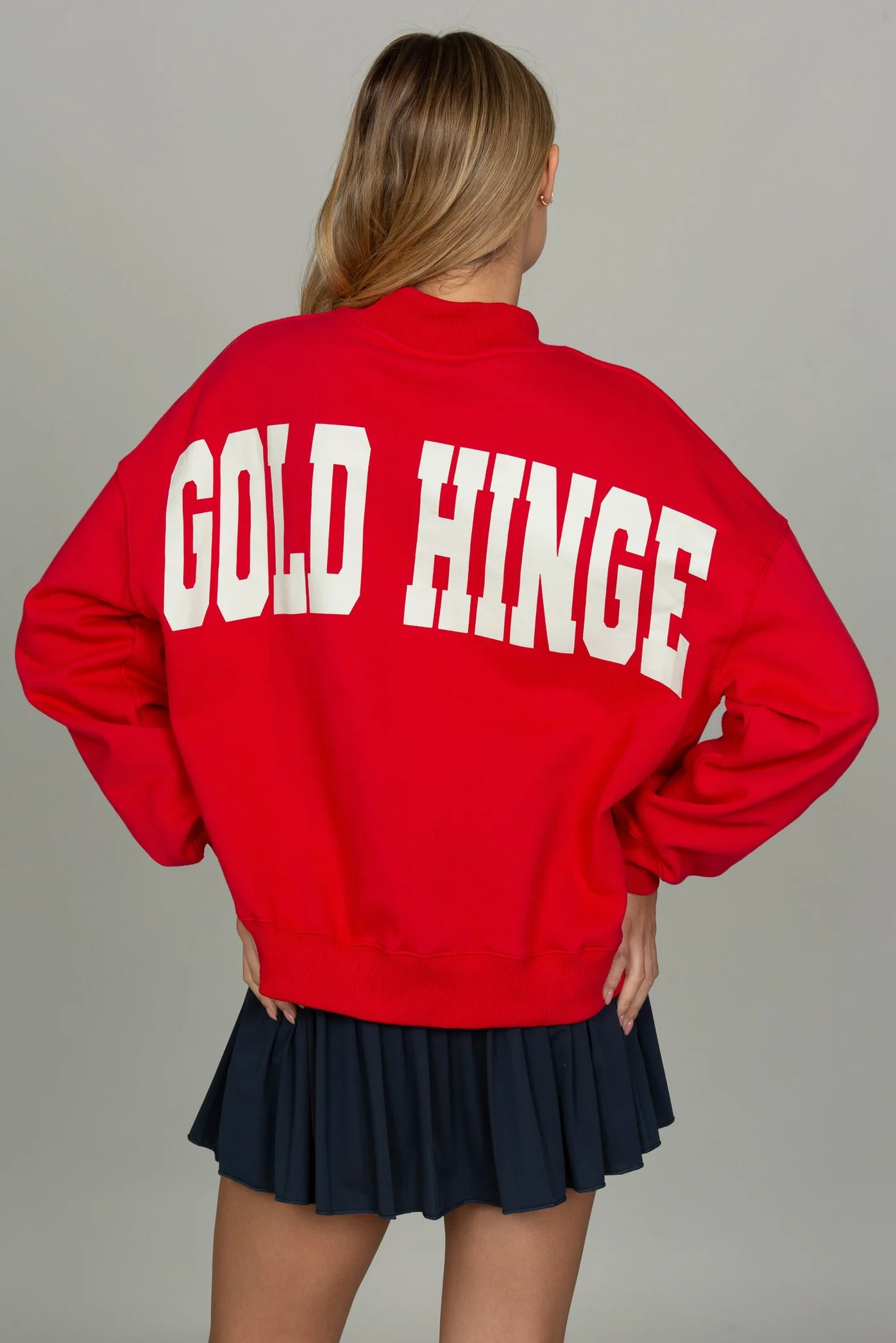 Bright Ruby Prep Mock Neck - Image 3