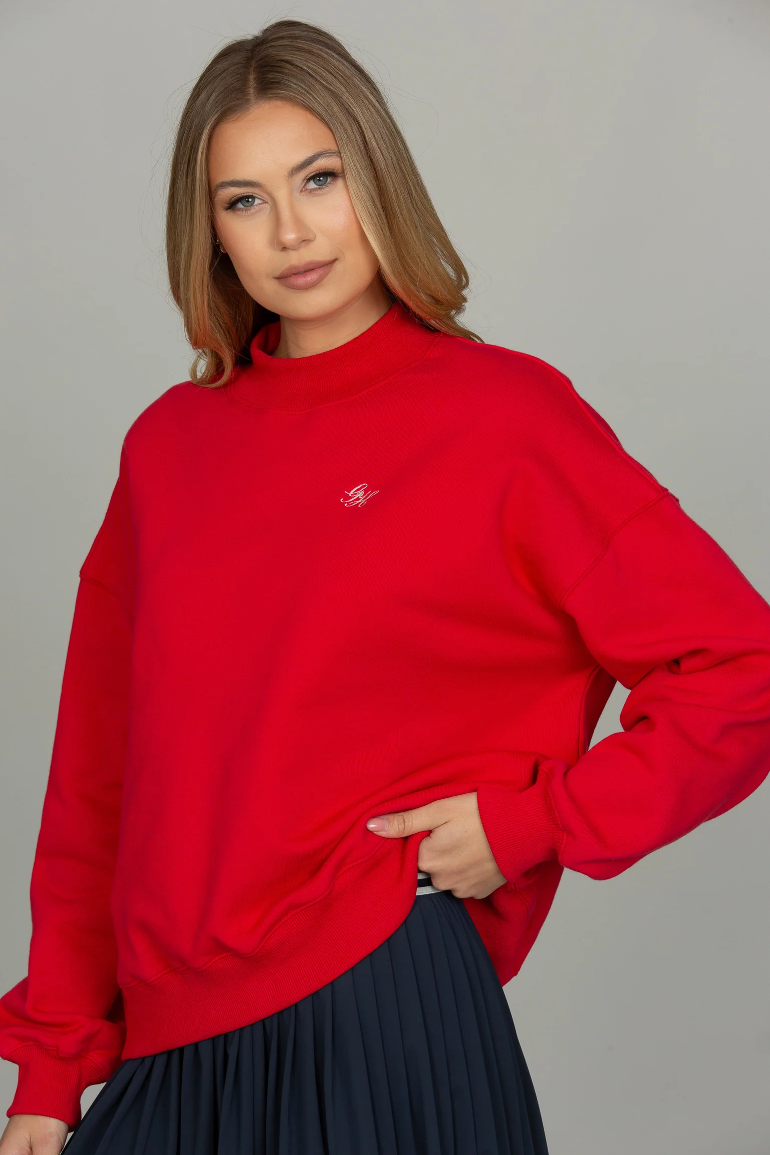 Bright Ruby Prep Mock Neck - Image 4