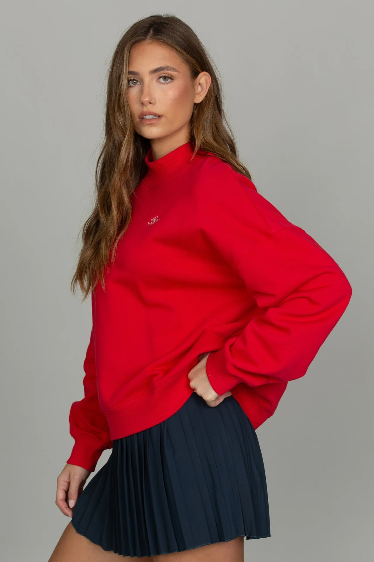 Bright Ruby Prep Mock Neck - Image 8