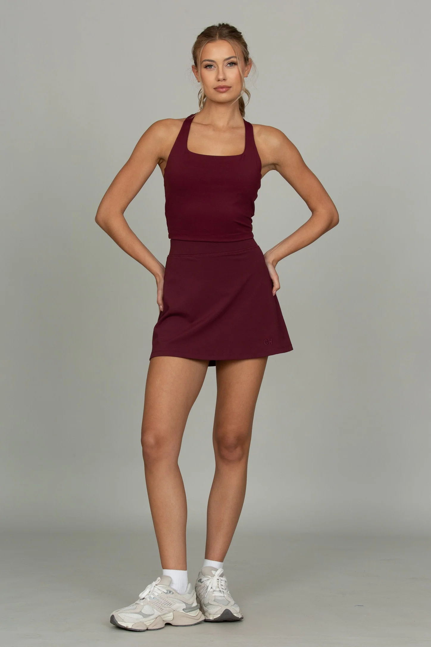 Burgundy MotionCloud A-Line Skirt - Image 6
