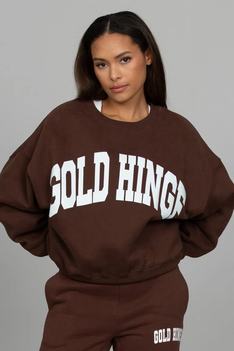 Dark Brown GH Wide Arm Sweatshirt - Image 3