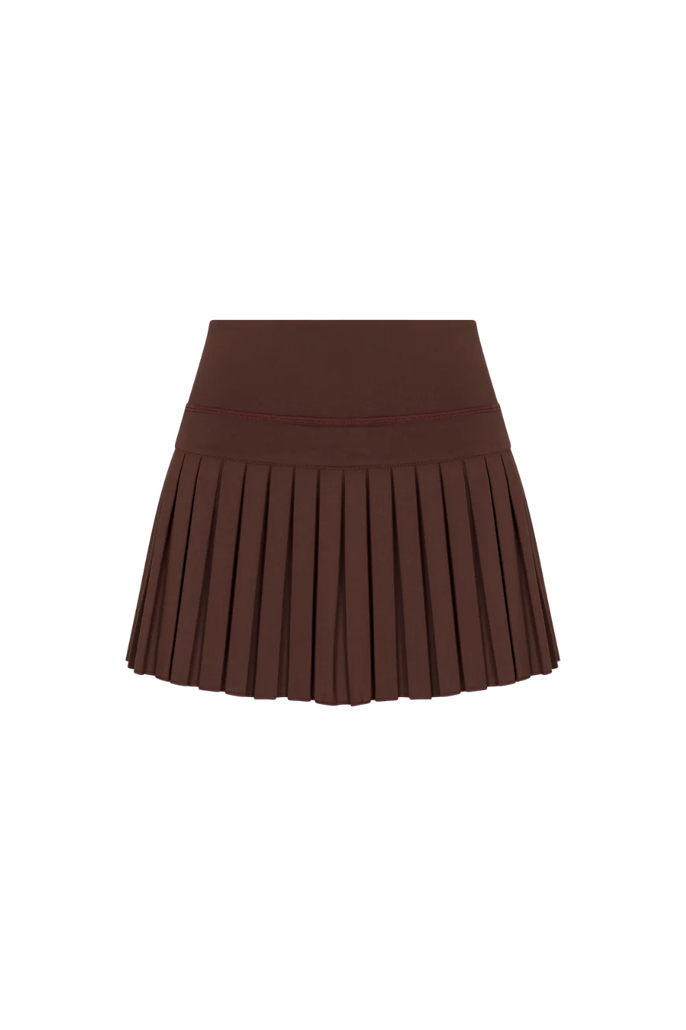 Dark Brown Pleated Tennis Skirt - Image 2