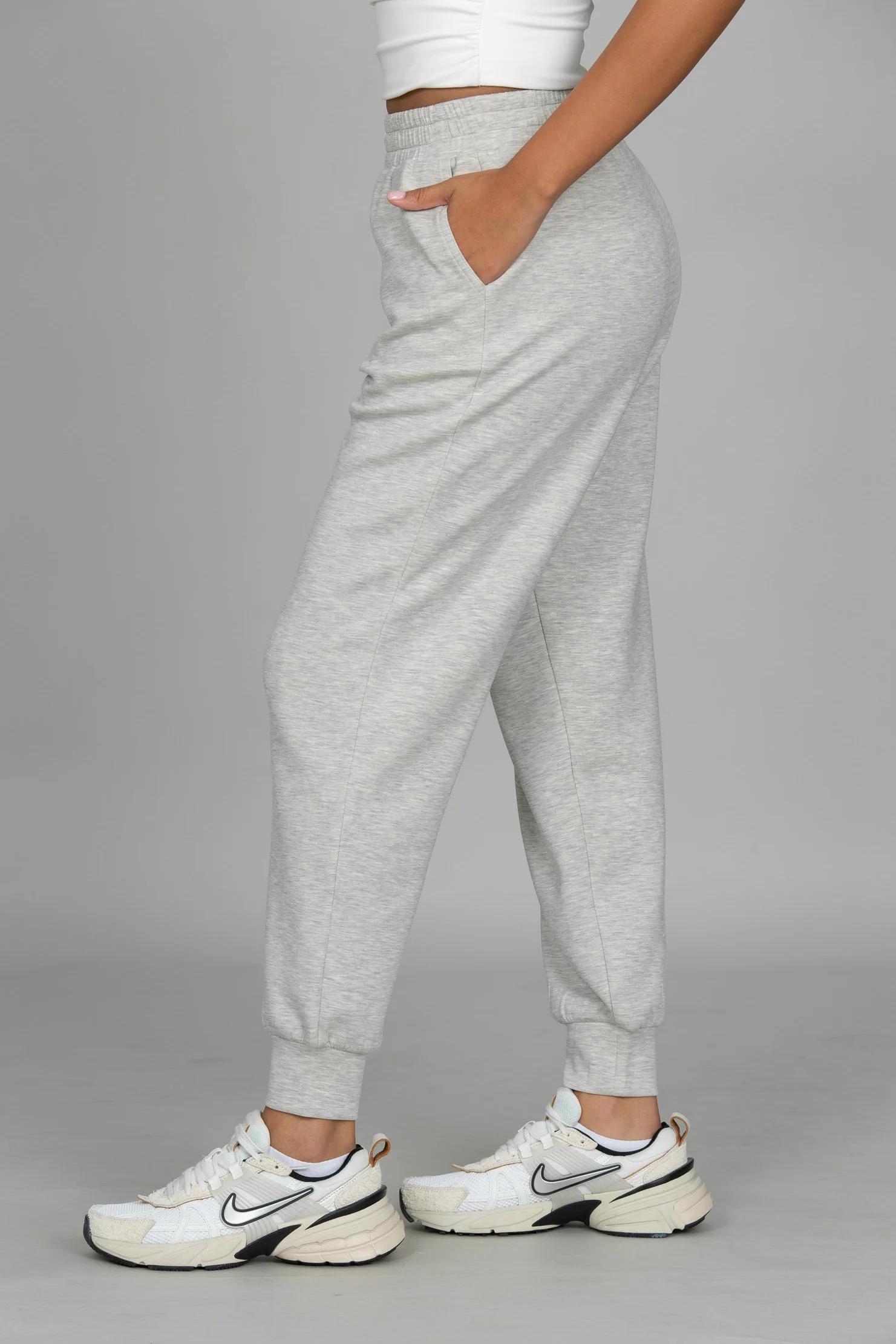 Heather Grey LuxeSoft Lounge Jogger - Image 4