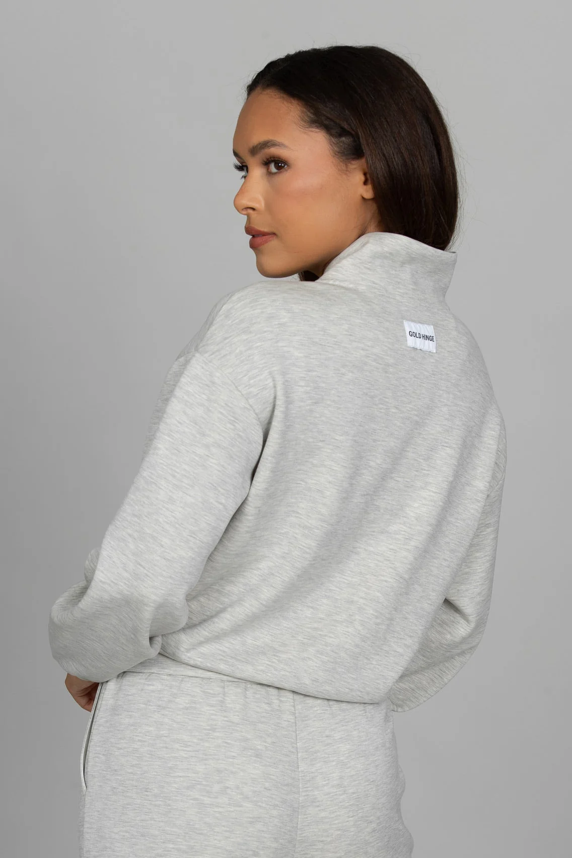 Heather Grey LuxeSoft Lounge Quarter Zip - Image 3