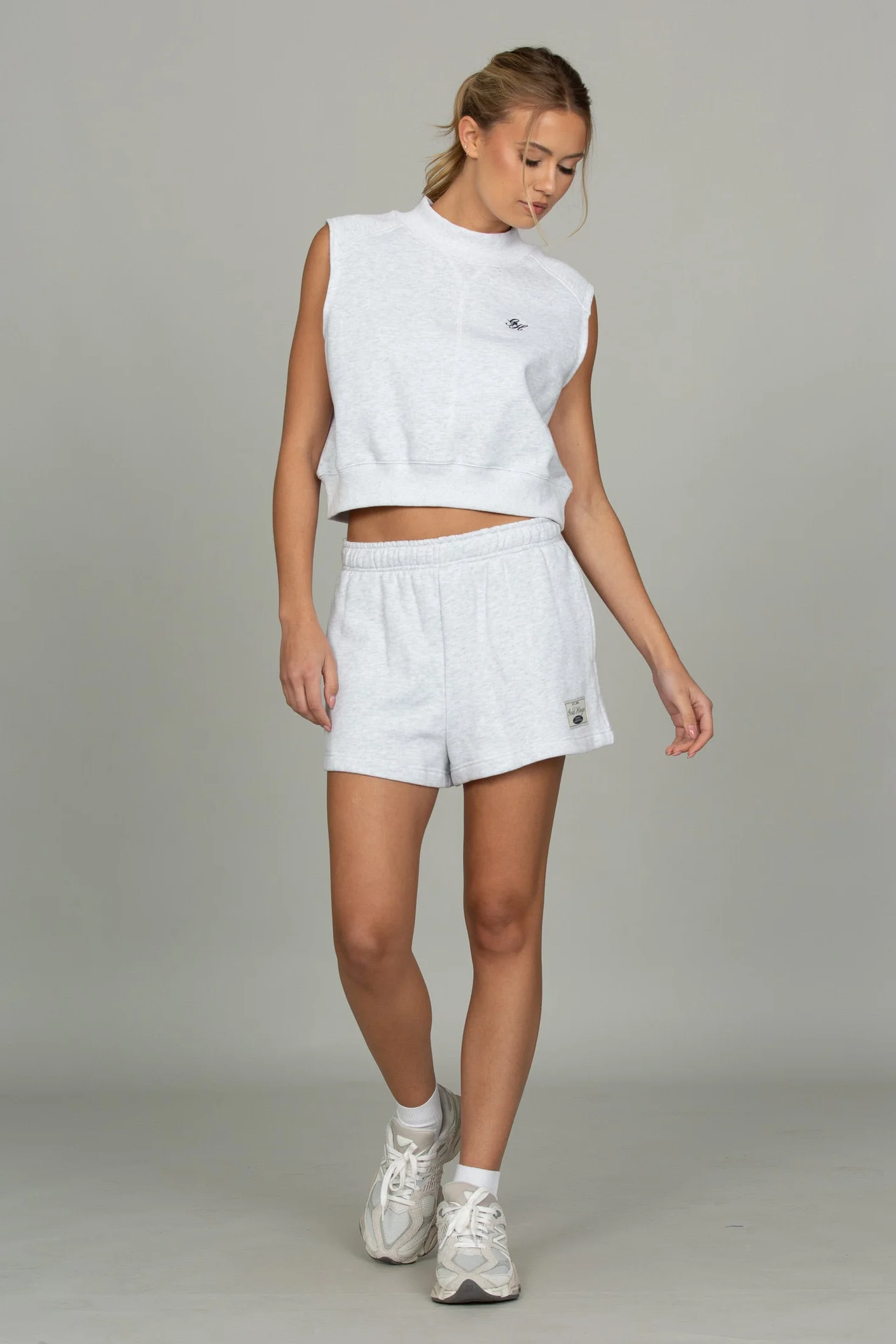 Heather Grey Mock Neck Sleeveless Top 2.0 - Image 6