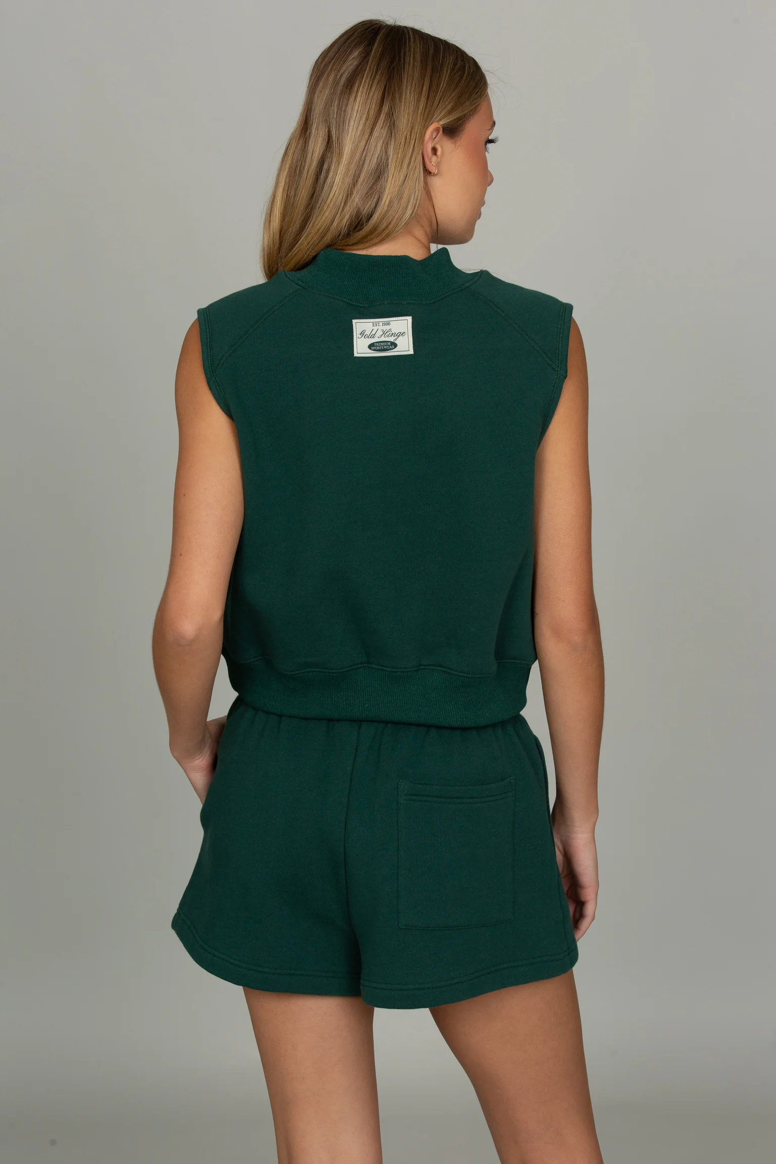 Hunter Green Loose Sweat Short - Image 3