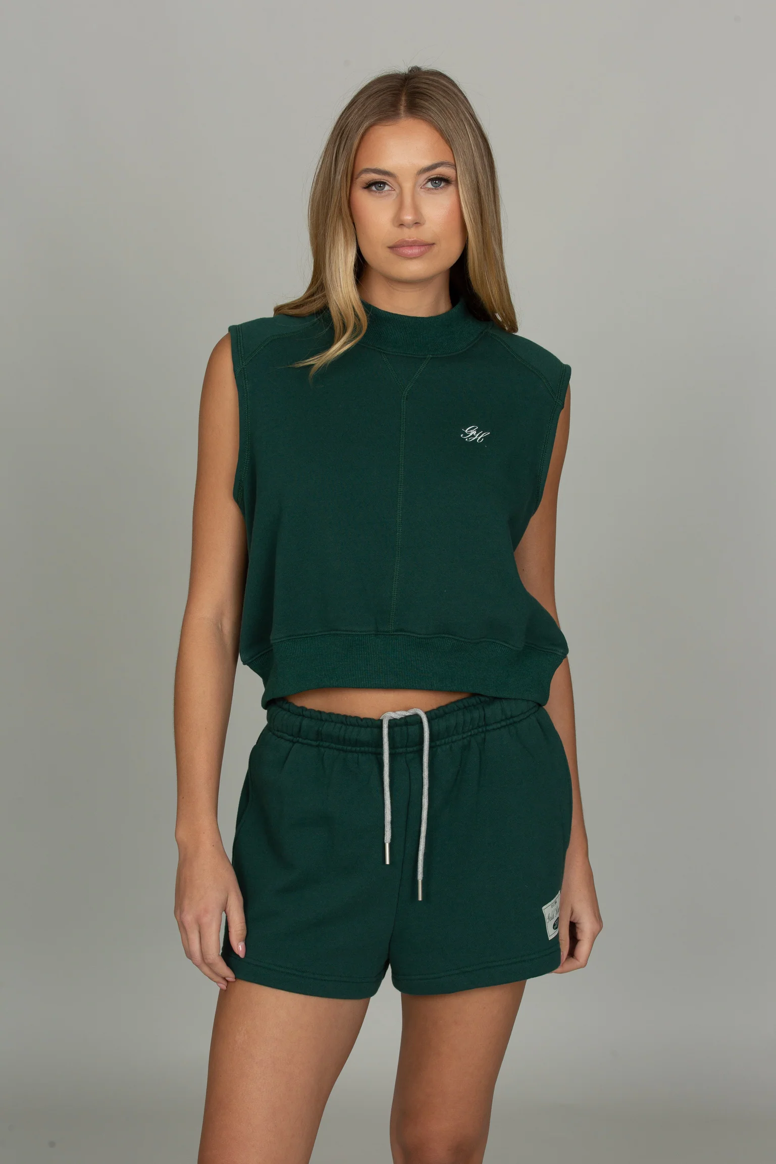 Hunter Green Loose Sweat Short - Image 5