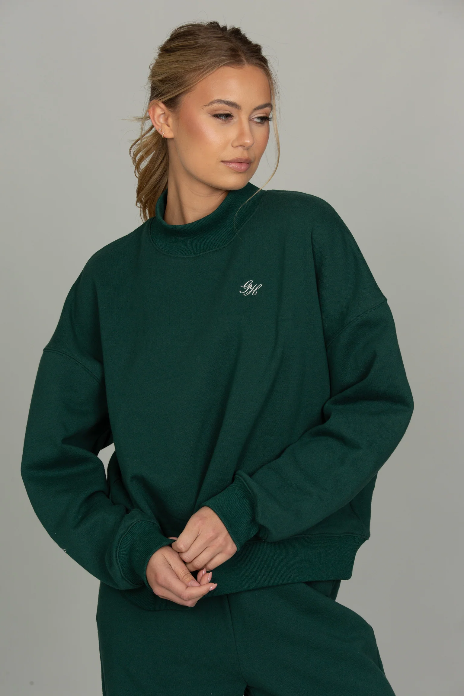 Hunter Green Prep Mock Neck - Image 5