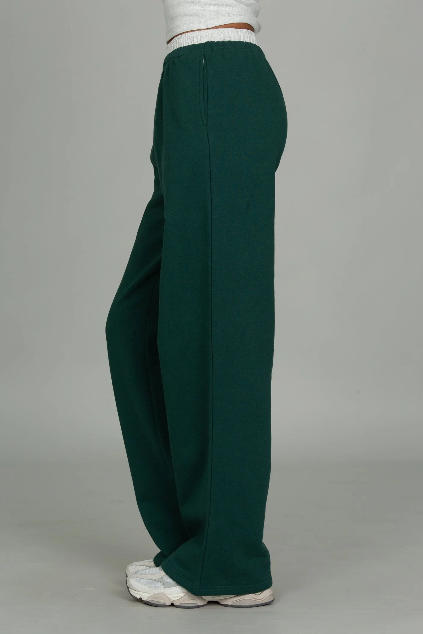 Hunter Green Wide Leg Sweatpant - Image 4