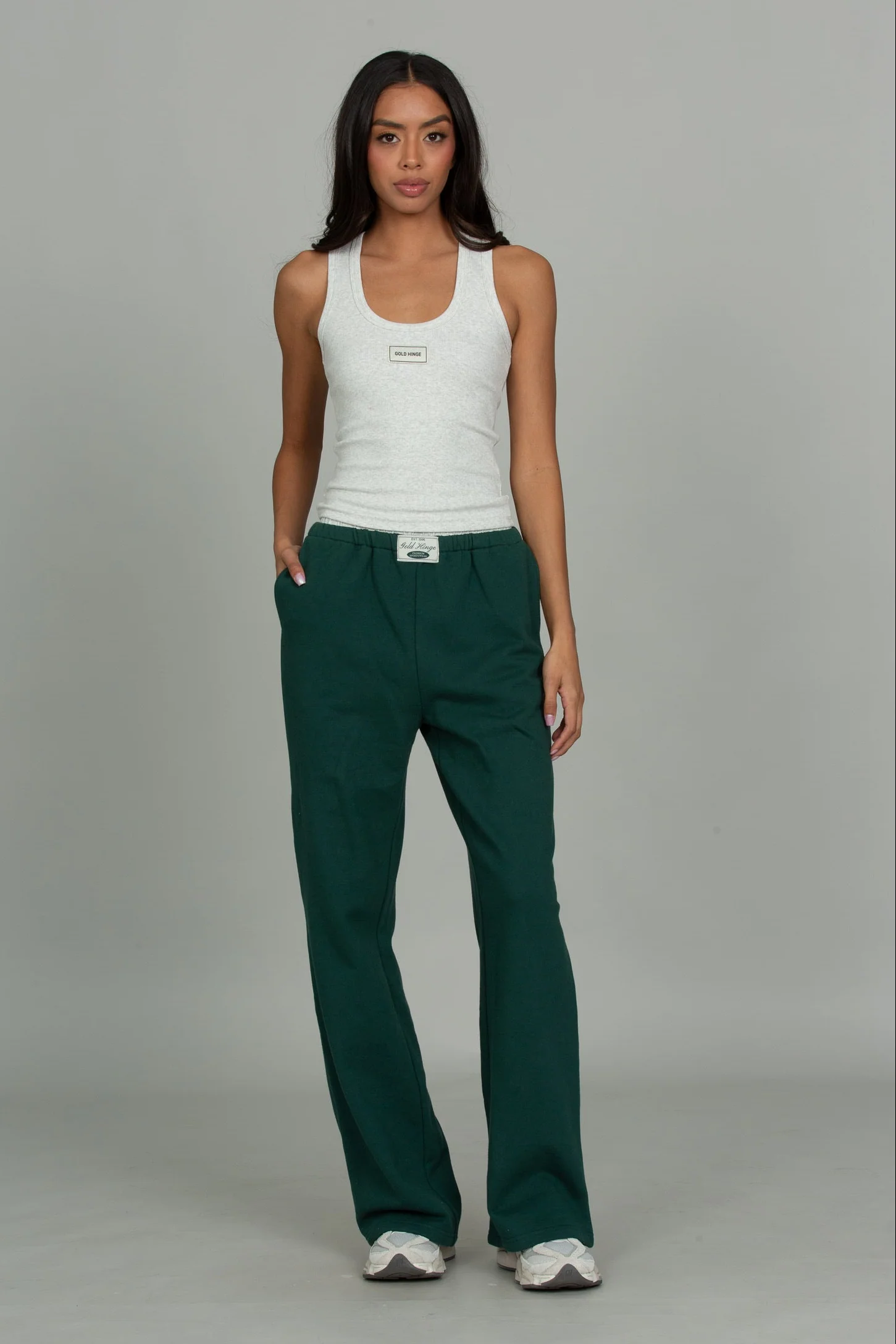 Hunter Green Wide Leg Sweatpant - Image 6