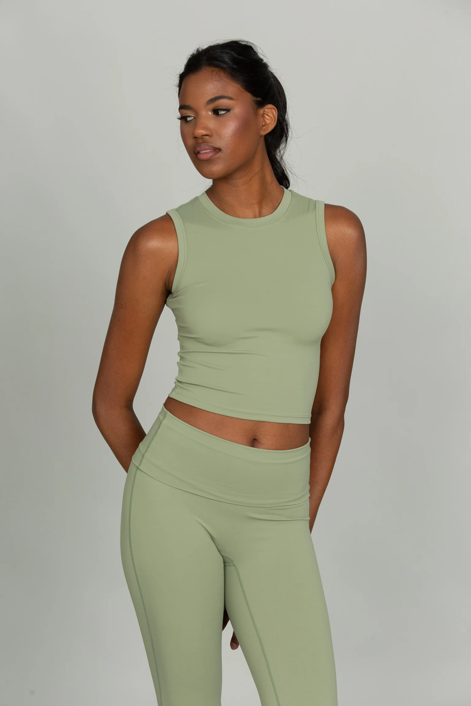Matcha CoreSculpt Crop Tank - Image 4