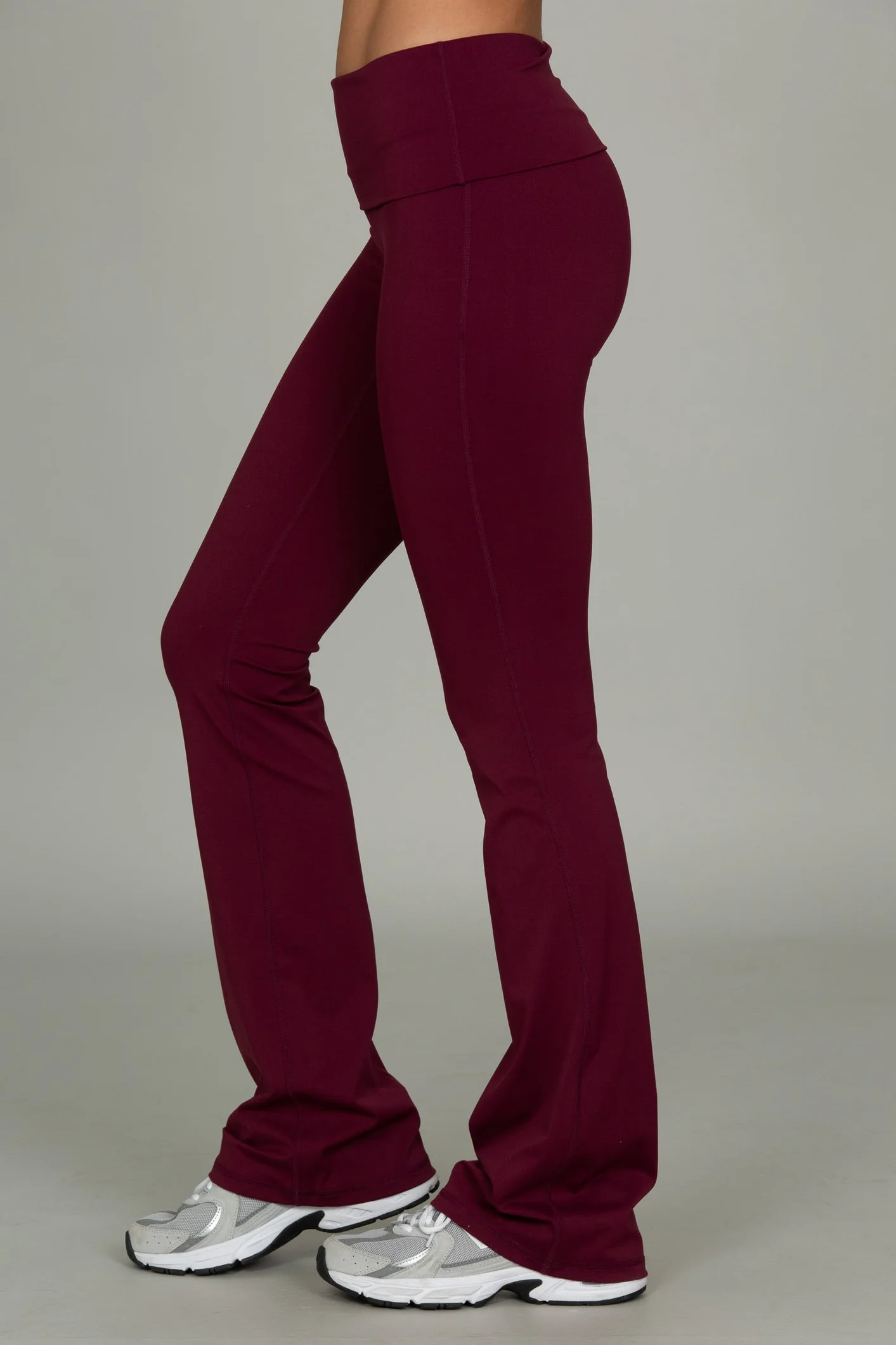 Merlot Essential Foldover Flare Pant - Image 4