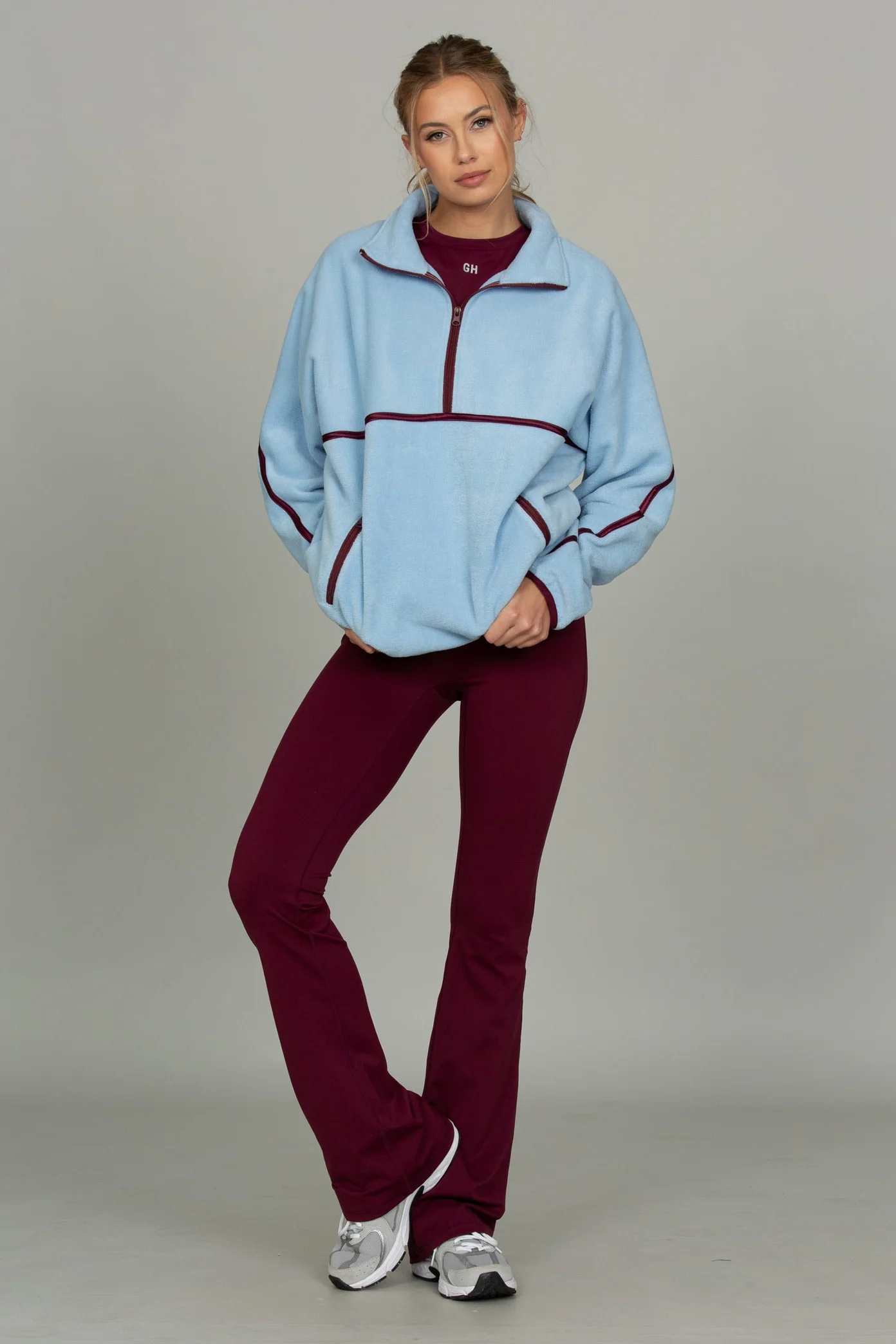 Merlot Essential Foldover Flare Pant - Image 5