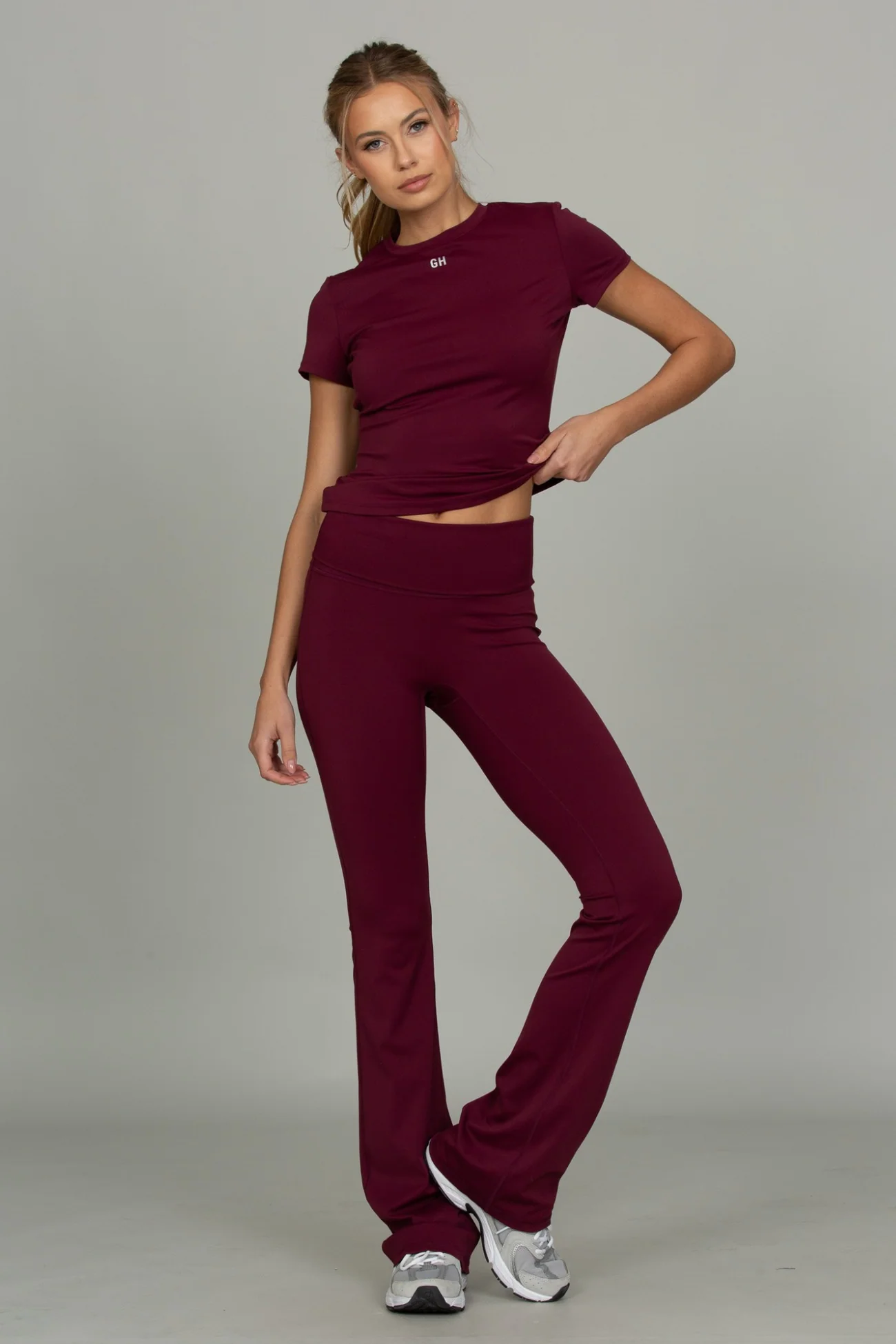 Merlot Essential Foldover Flare Pant - Image 6