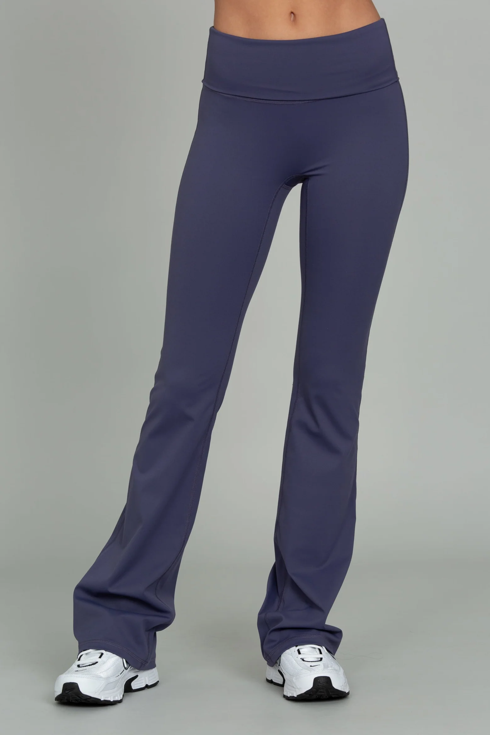 Pale Indigo Essential Foldover Flare Pant - Image 4