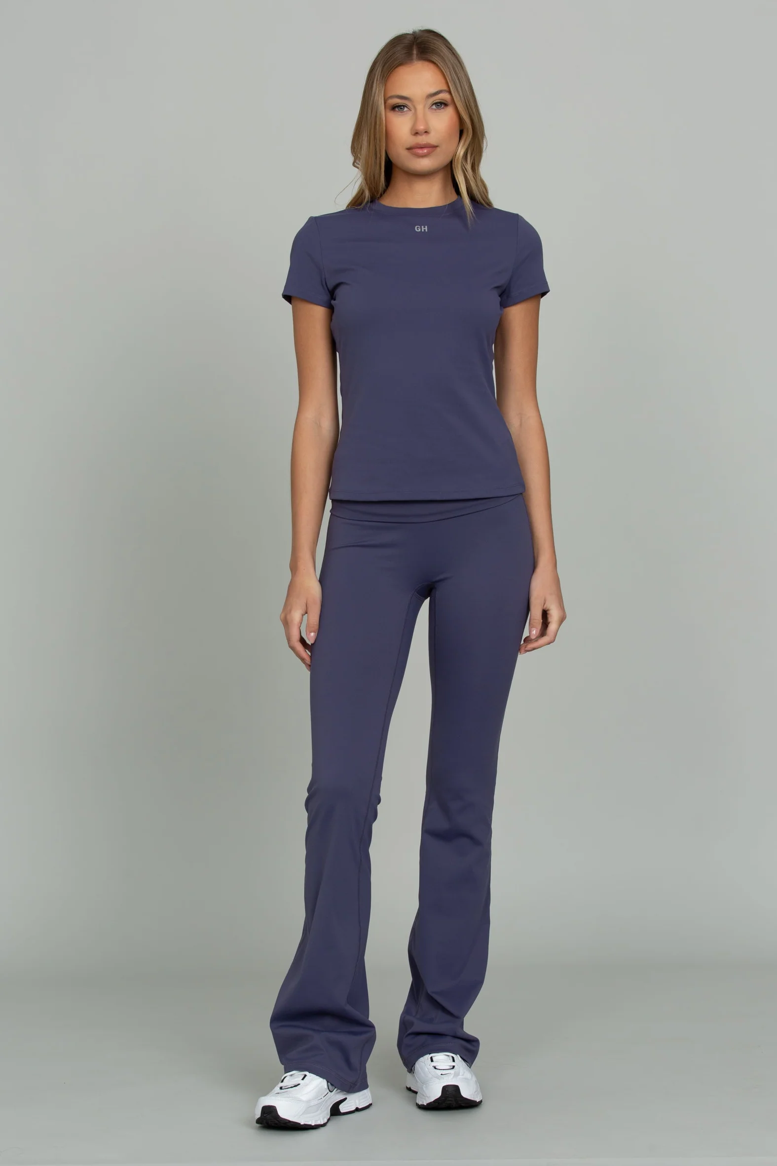 Pale Indigo Essential Foldover Flare Pant - Image 5