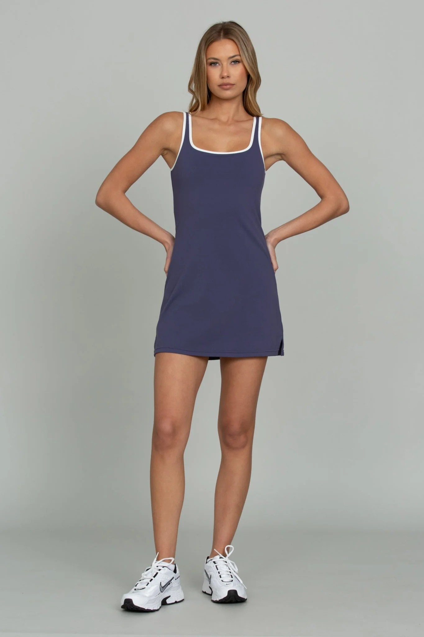 Pale Indigo Open Back Active Dress - Image 5