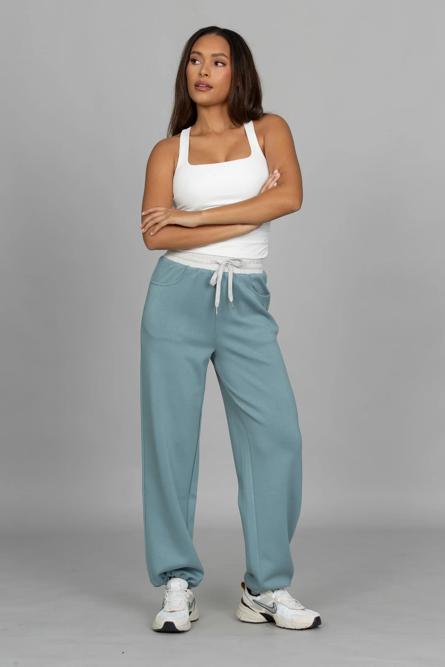 Stone Blue LuxeSoft Wide Leg Pant - Image 7