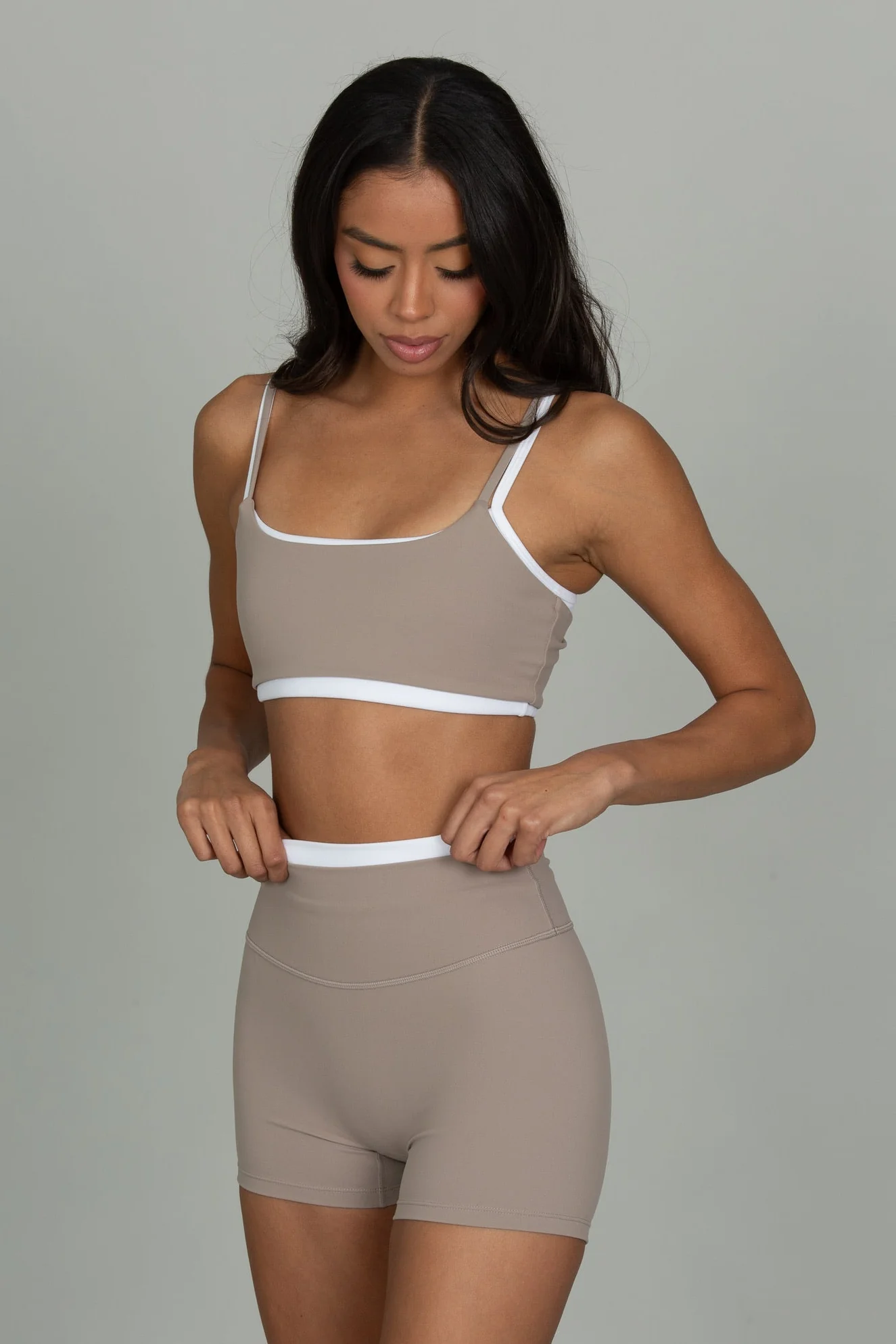 Taupe Double Waist StrydeForm Short - Image 4