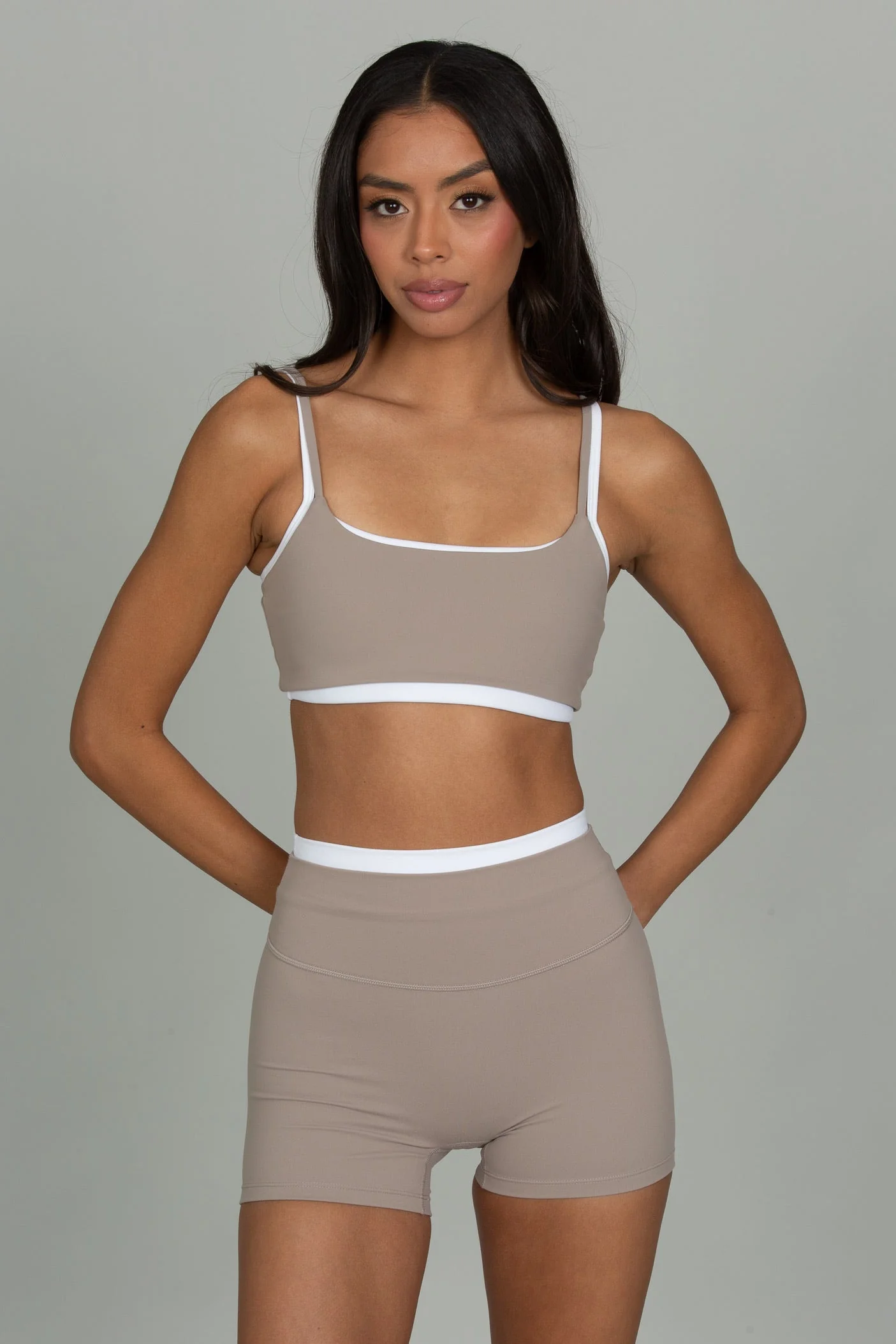 Taupe Double Waist StrydeForm Short - Image 5